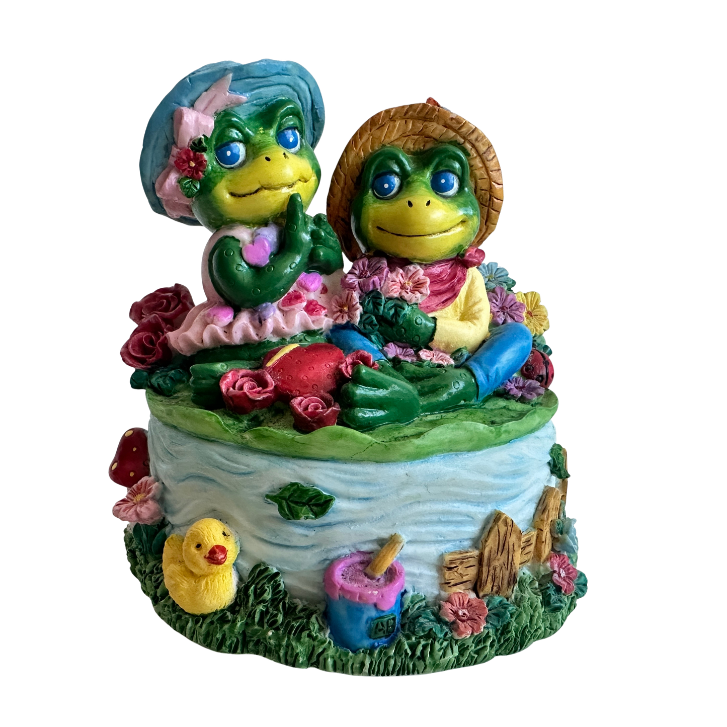 OB066 FROG PICNIC MUSIC BOX