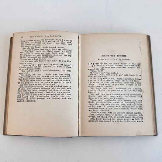 OB070 T. S ARTHUR ANTIQUE BOOK