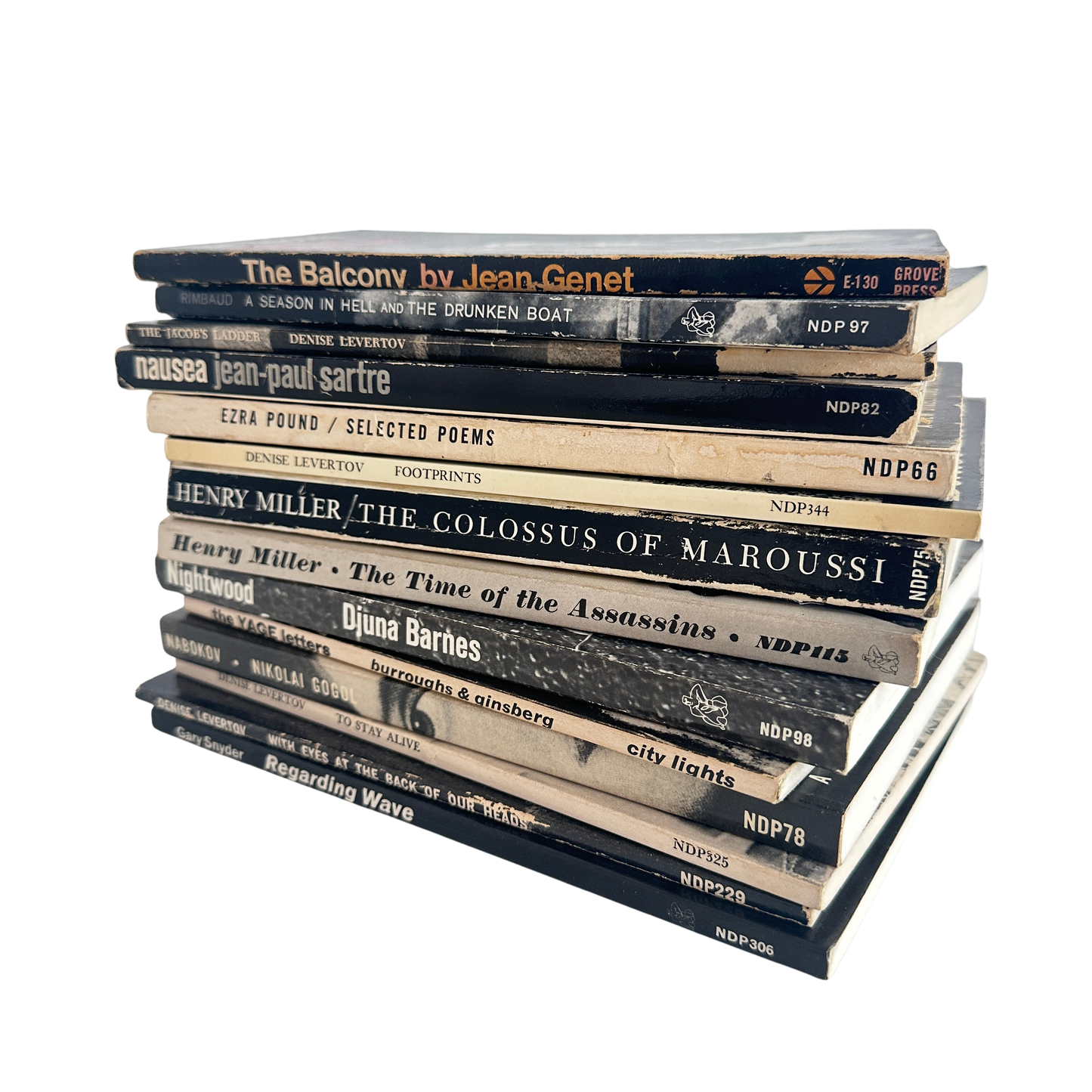 OB078 6" STACK OF VINTAGE NEW DIRECTIONS PAPERBACKS