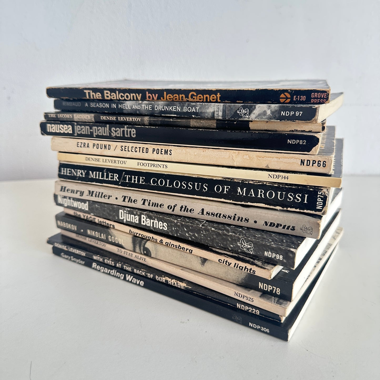 OB078 6" STACK OF VINTAGE NEW DIRECTIONS PAPERBACKS