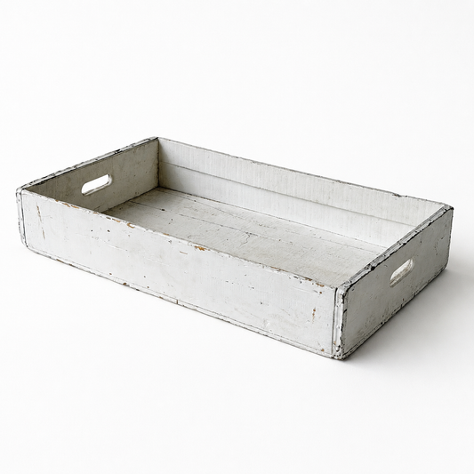 OD012 RUSTIC WHITE LARGE CRATE
