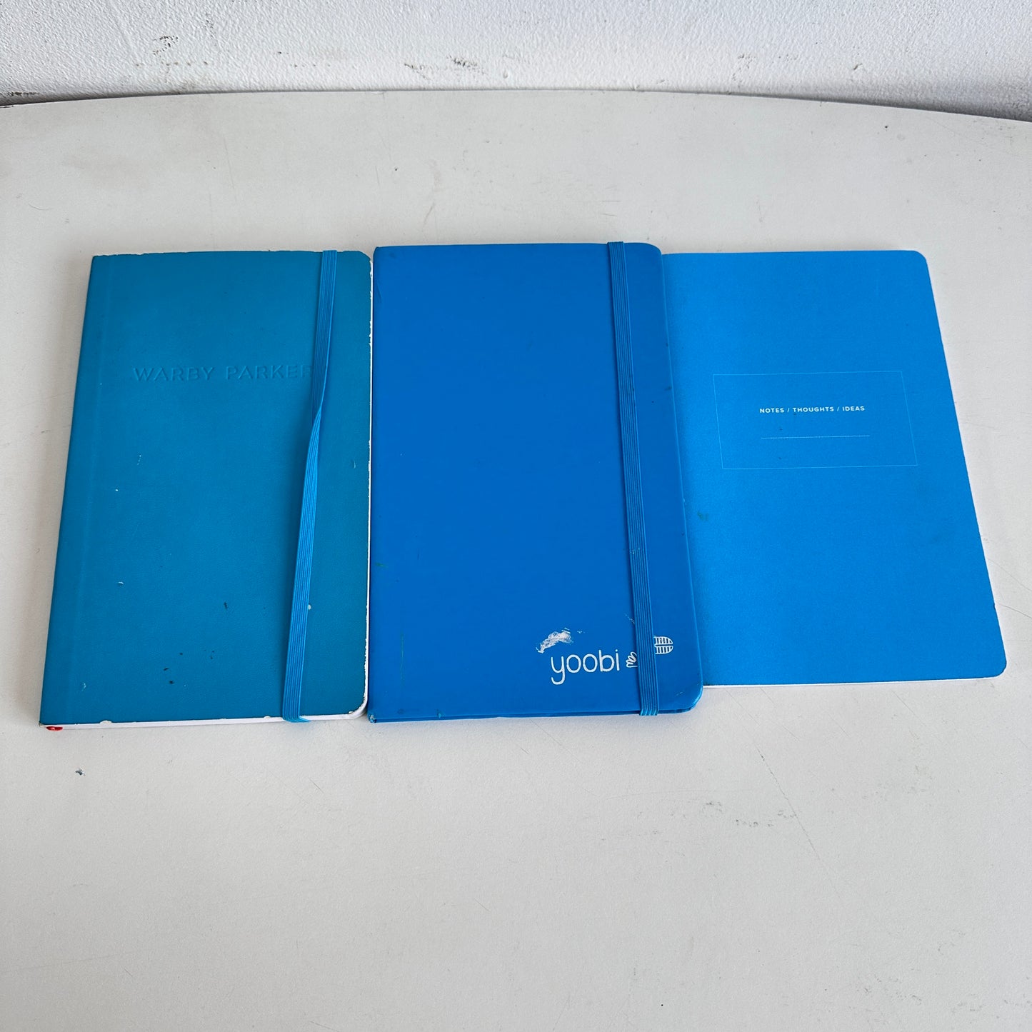 OF004 STACK OF 3 BLUE NOTEBOOKS