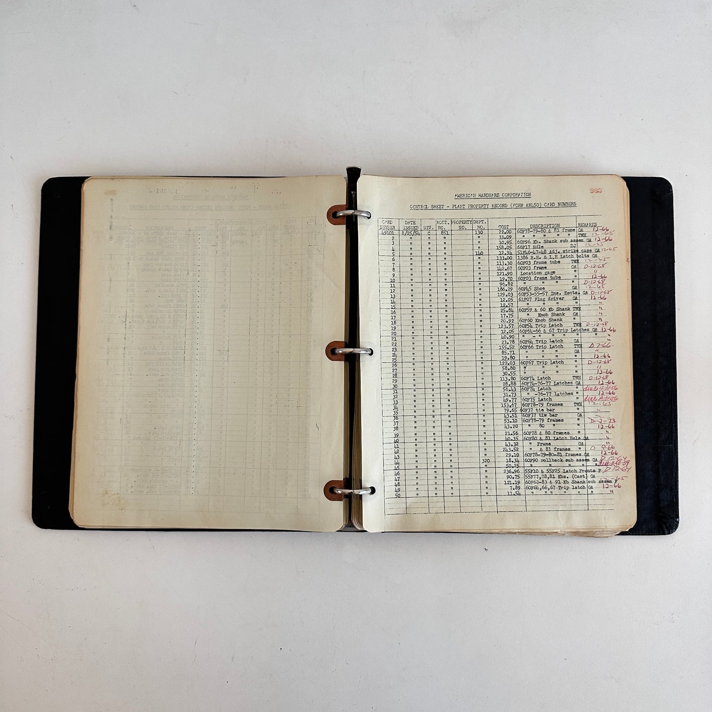 OF015 HARDWARE CORP LEDGER