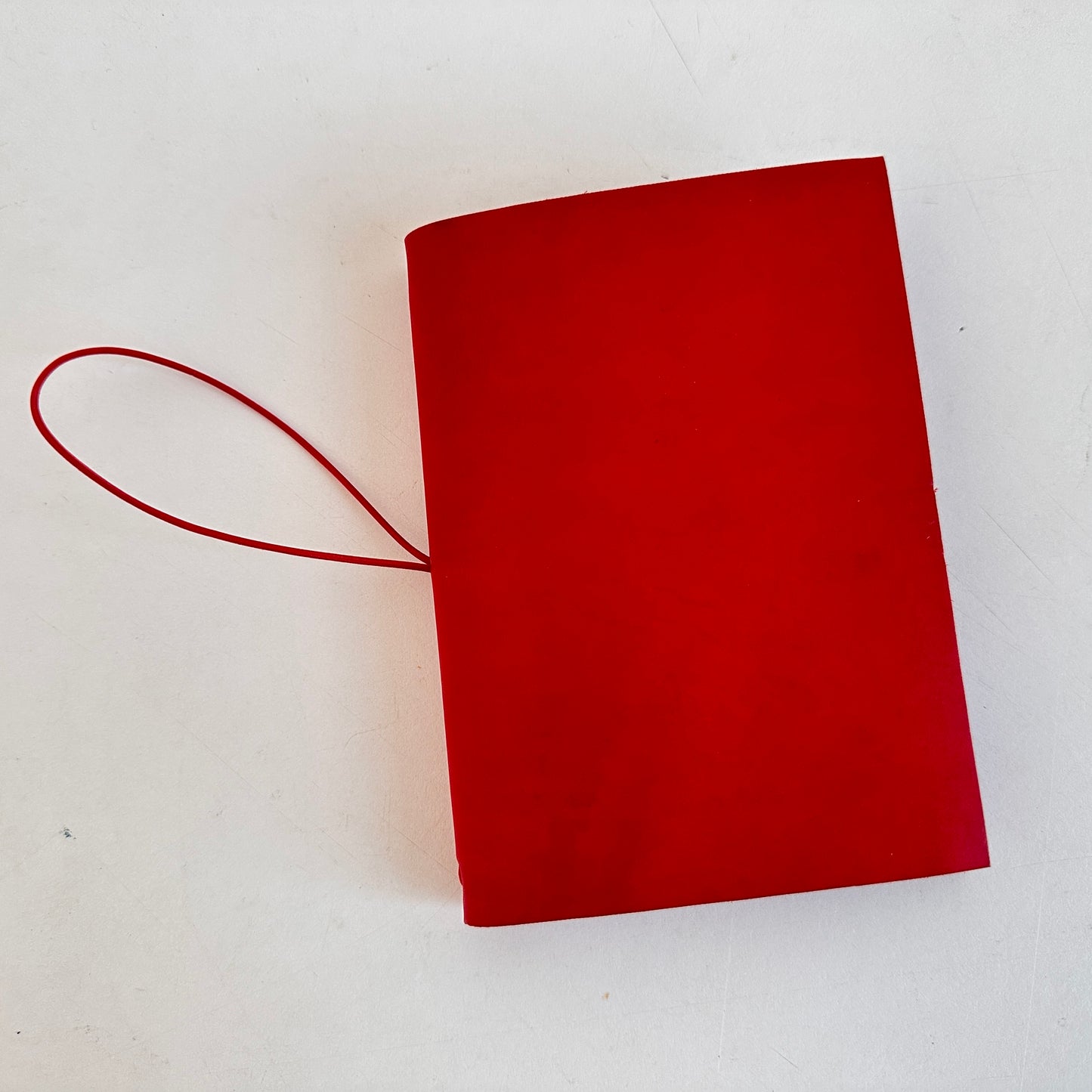 OF021 RED LEATHER JOURNAL MINI