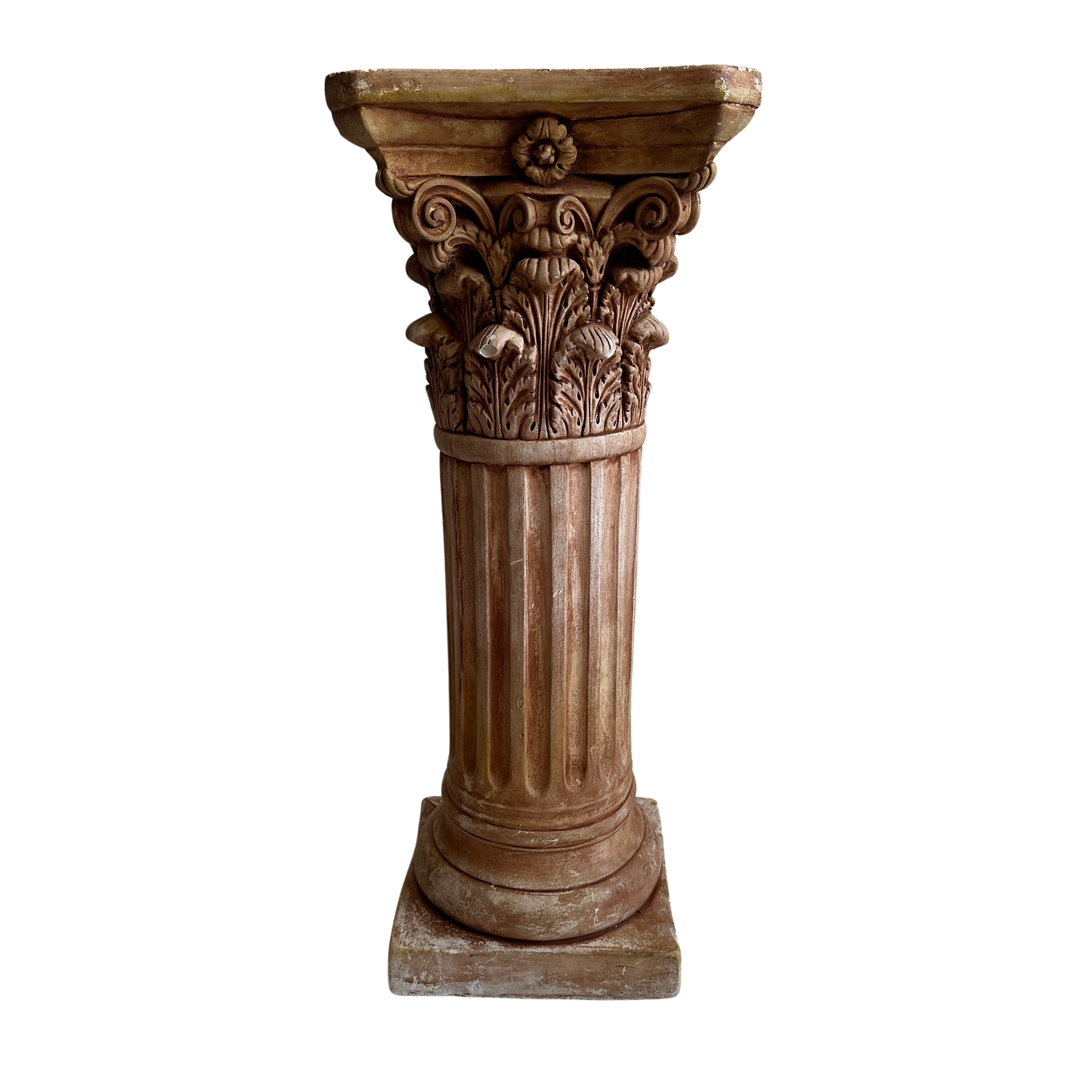 PD008 LIGHT BROWN PATINA CORINTHIAN PEDESTAL