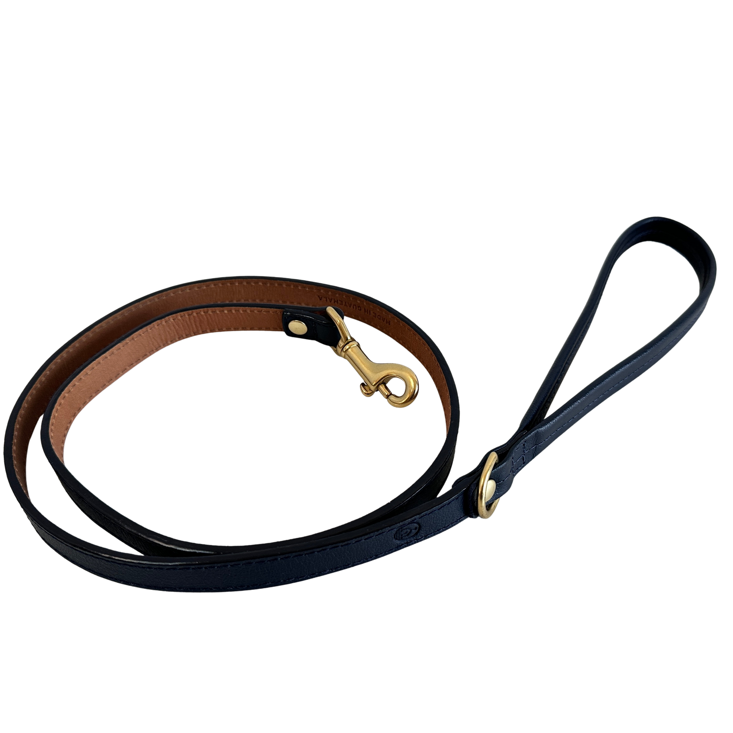 PT003 NAVY BLUE LEATHER DOG LEASH
