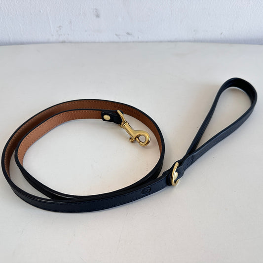 PT003 NAVY BLUE LEATHER DOG LEASH