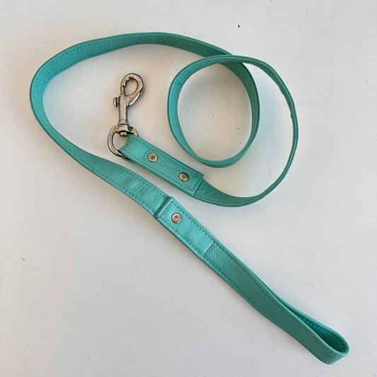 PT005 SEAFOAM LEATHER DOG LEASH