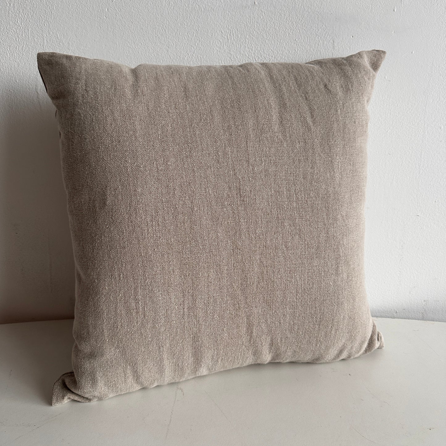 PW003 HOMENATURE TAN STONEWASHED LINEN PILLOW