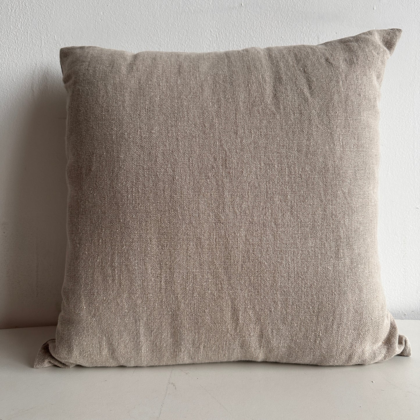 PW003 HOMENATURE TAN STONEWASHED LINEN PILLOW