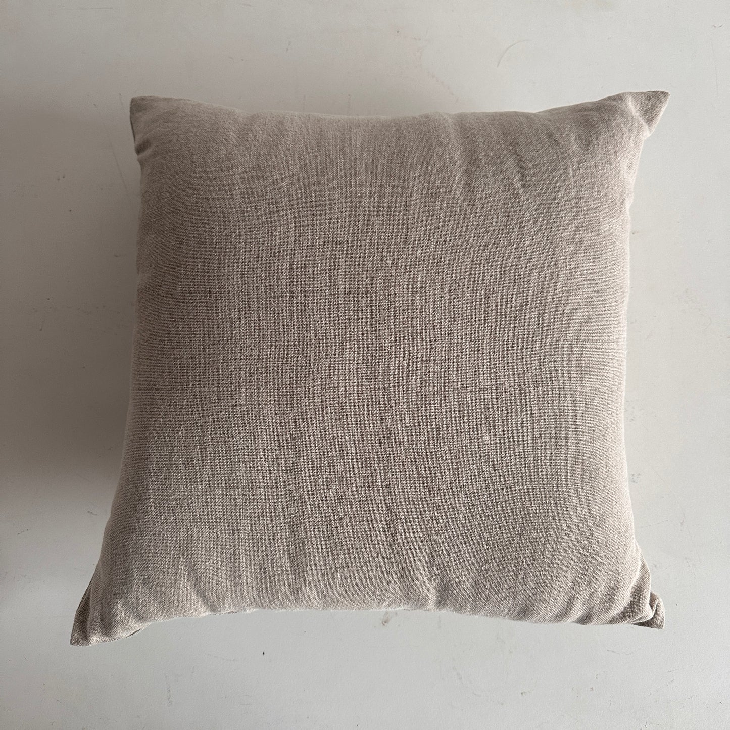 PW003 HOMENATURE TAN STONEWASHED LINEN PILLOW