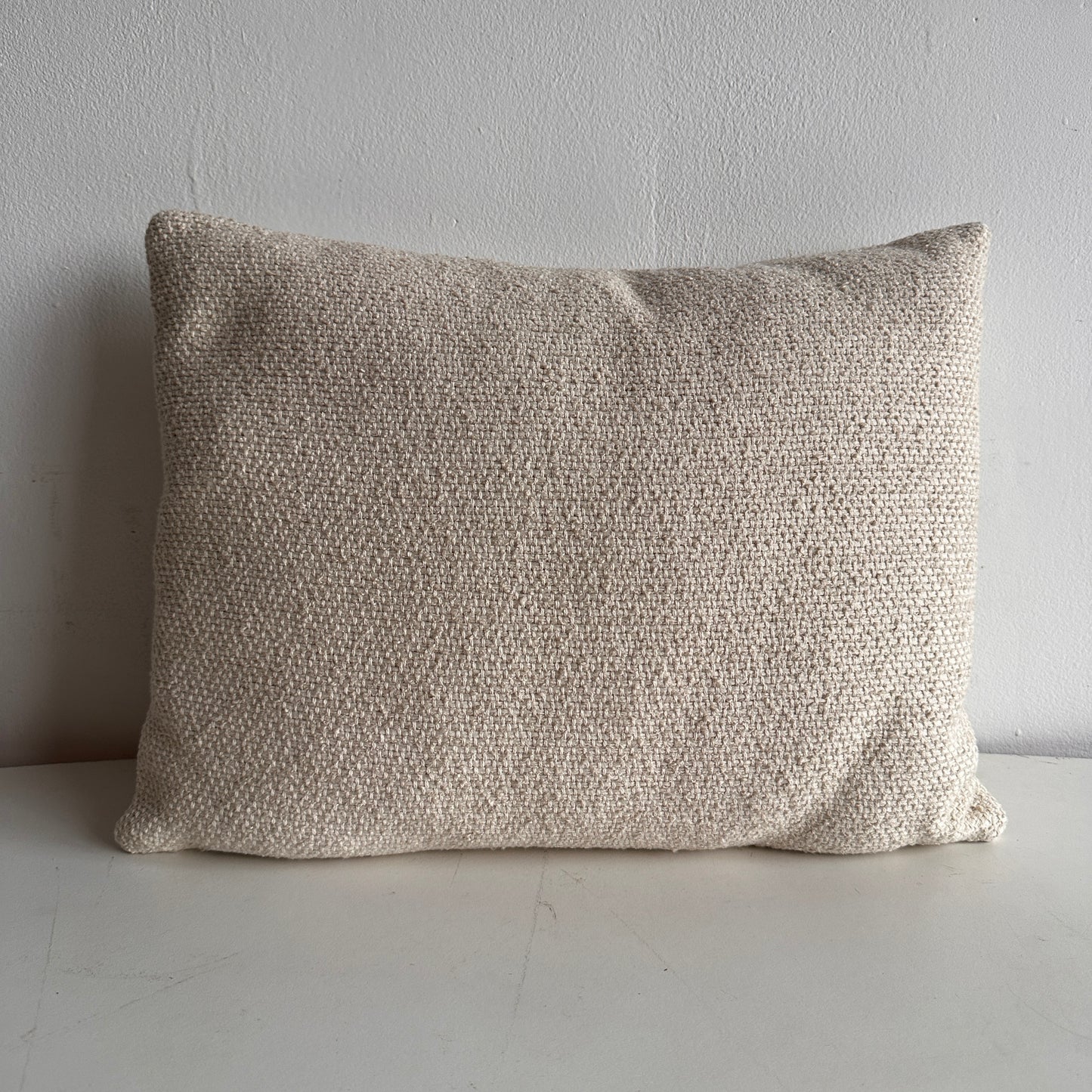 PW005 HOMENATURE CREAM KNITTED WOOL PILLOW