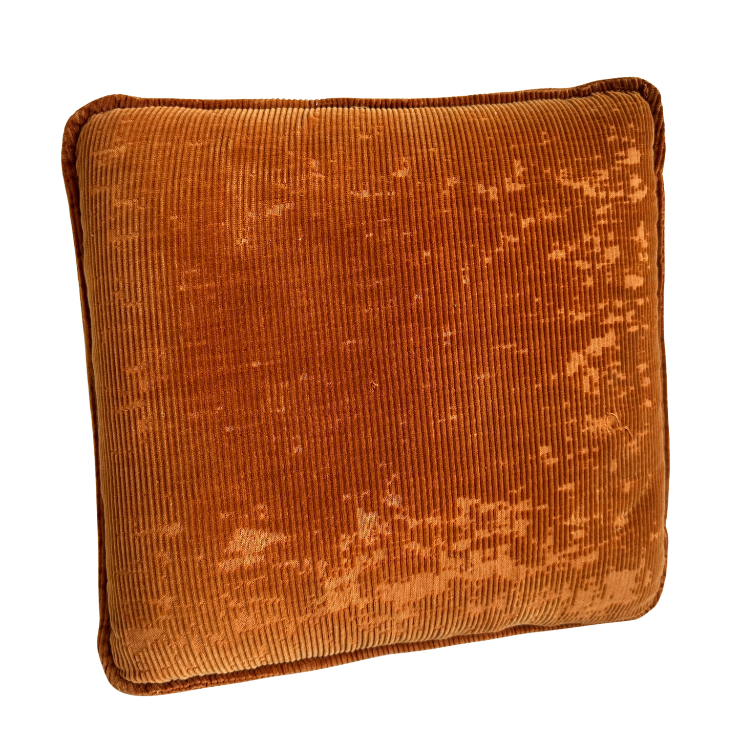 PW006 DISTRESSED ORANGE COURDUROY PILLOW