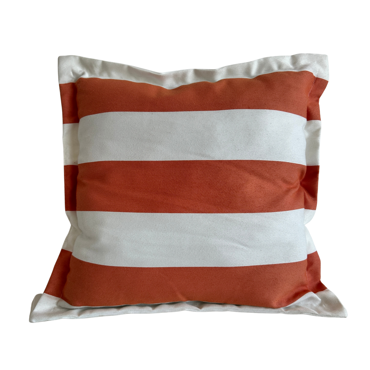 PW011 ORANGE AND WHITE THICK STRIPED PILLOW