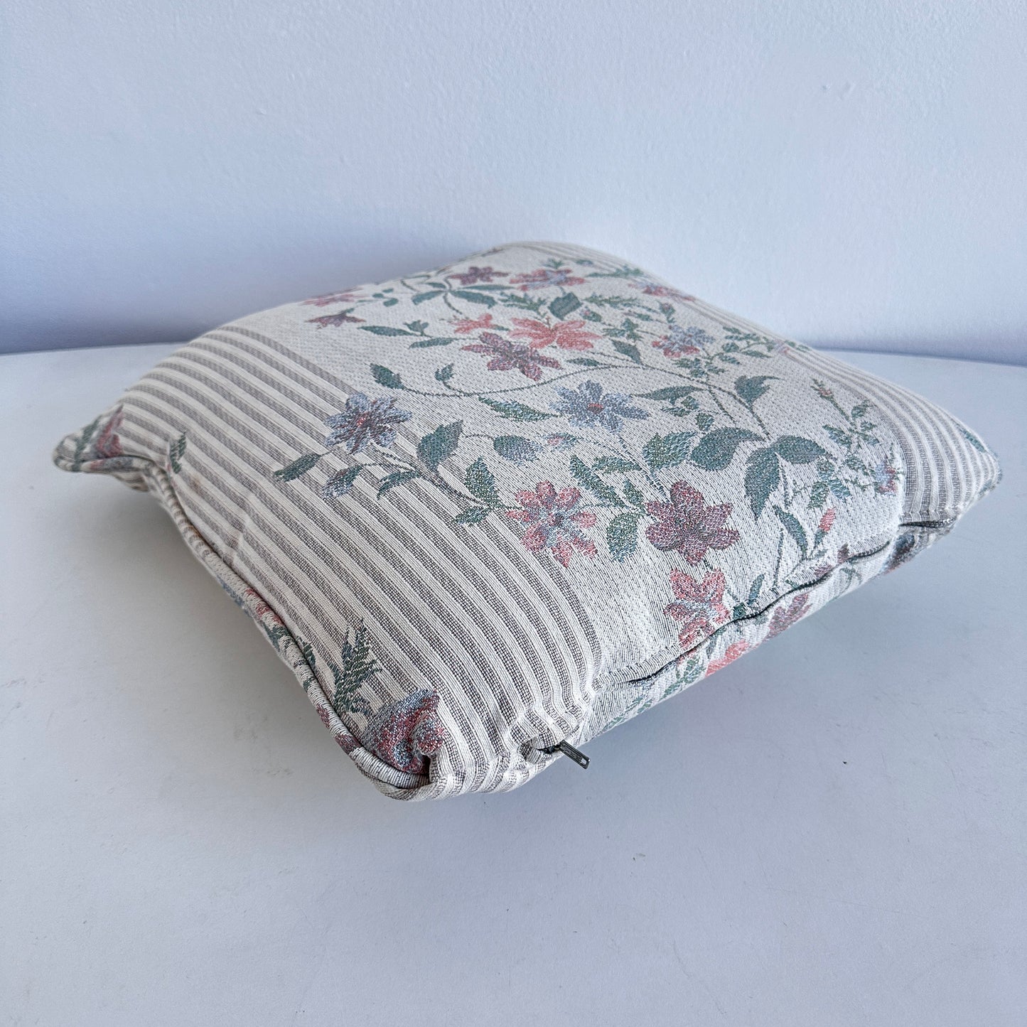 PW033 FLORAL STRIPED PILLOW