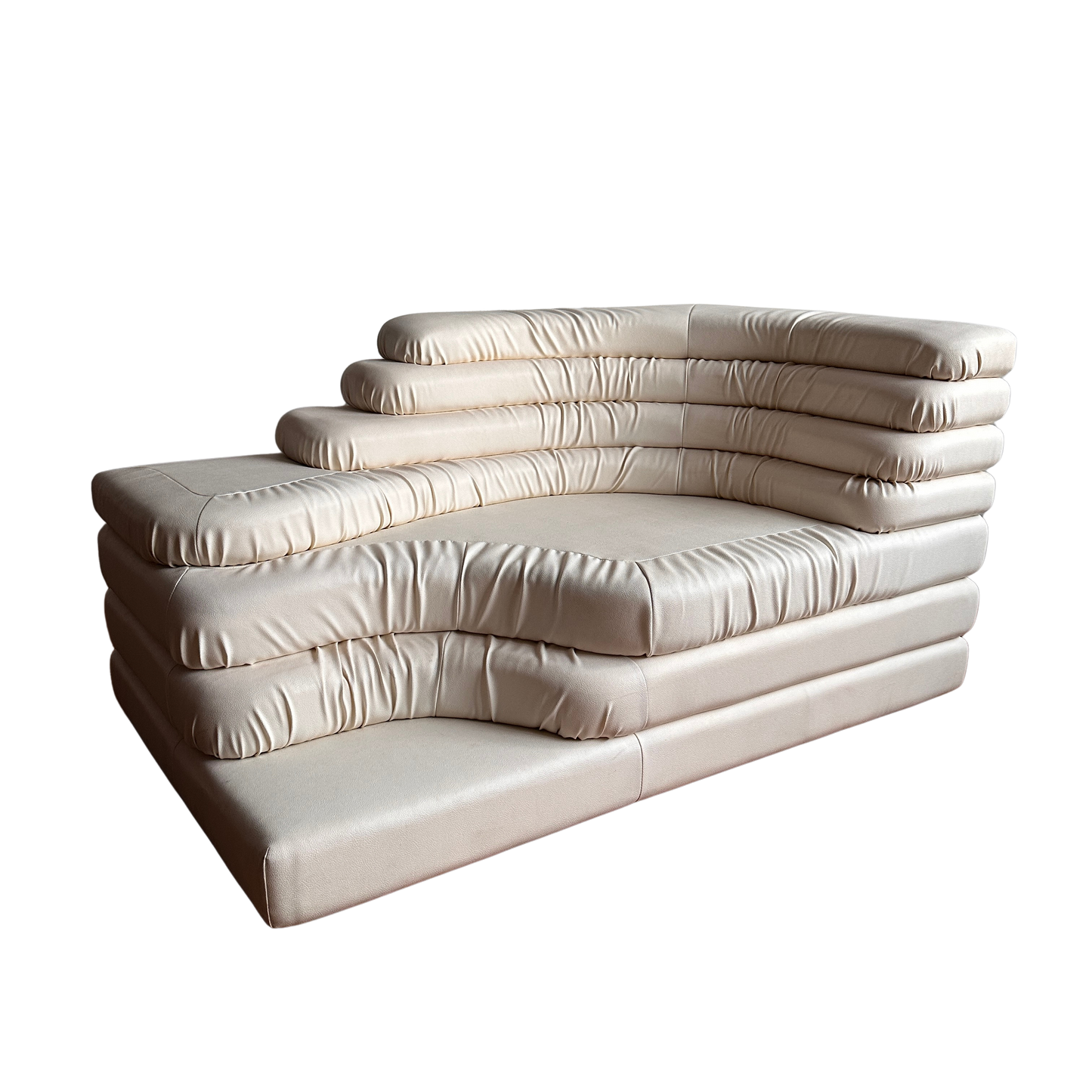 SF004 WHITE TERRAZA VEGAN LEATHER SOFA FROM FRANCE & SON