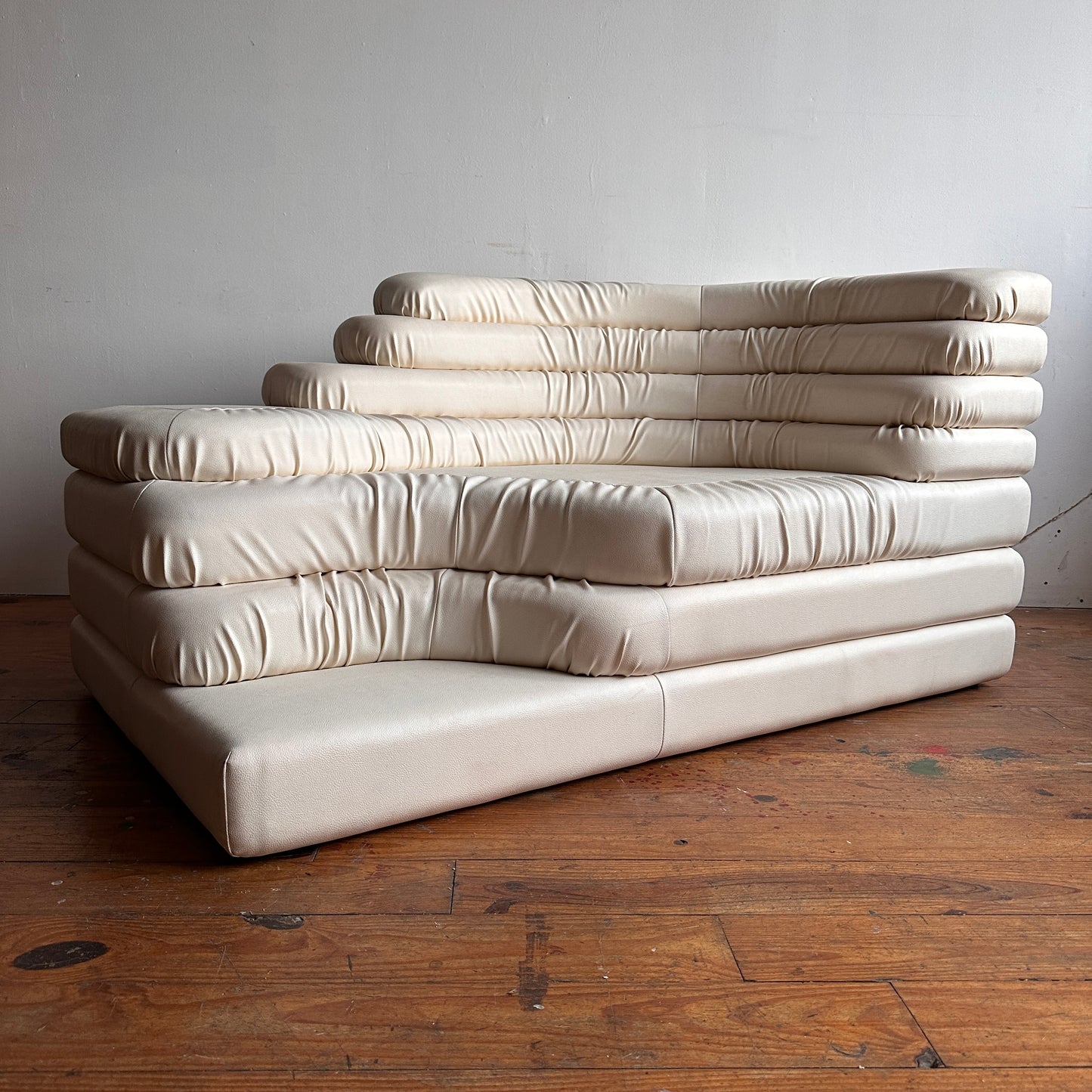 SF004 WHITE TERRAZA VEGAN LEATHER SOFA FROM FRANCE & SON