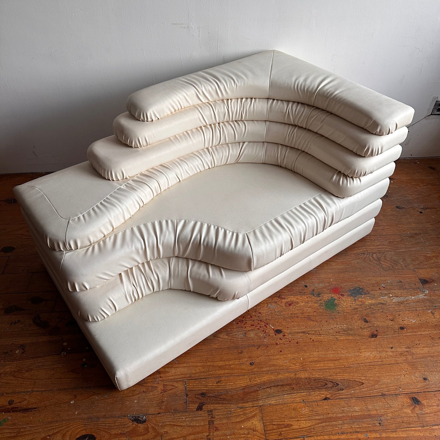 SF004 WHITE TERRAZA VEGAN LEATHER SOFA FROM FRANCE & SON