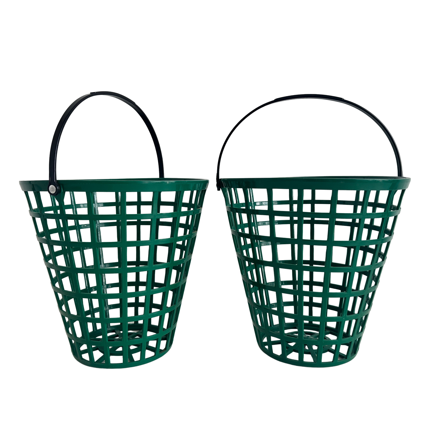 SP006 SET OF TWO GREEN PLASTIC GOLF BALL BASKETS