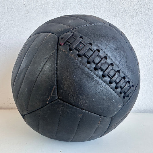 SP016 BLACK LEATHER FOOTBALL