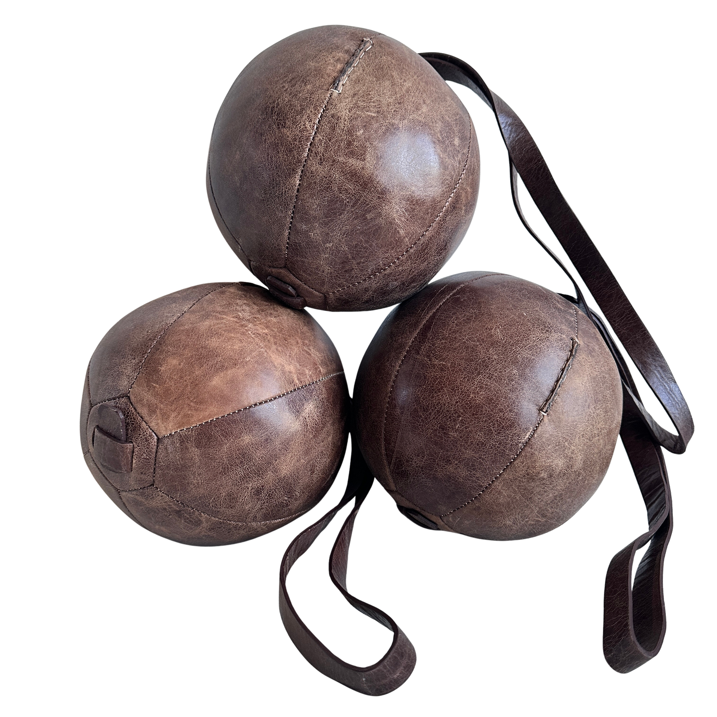 SP021 SET OF 3 LEATHER BOXING BALLS