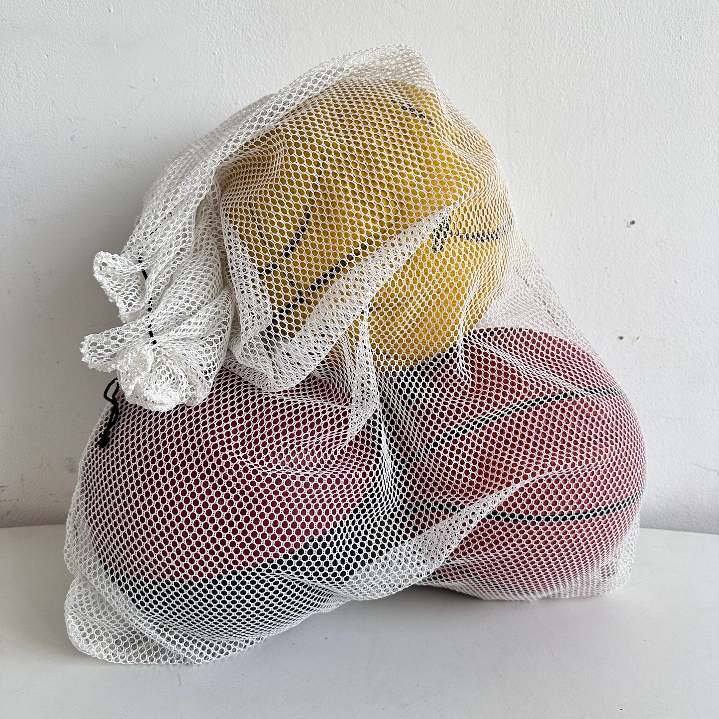 SP030 WHITE MESH SPORTS BALL BAG