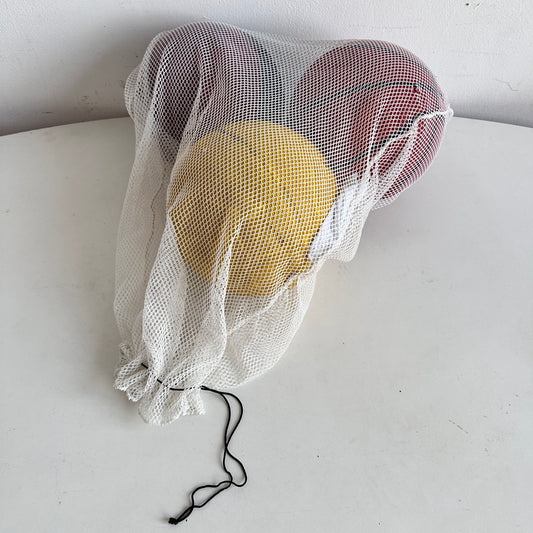 SP030 WHITE MESH SPORTS BALL BAG
