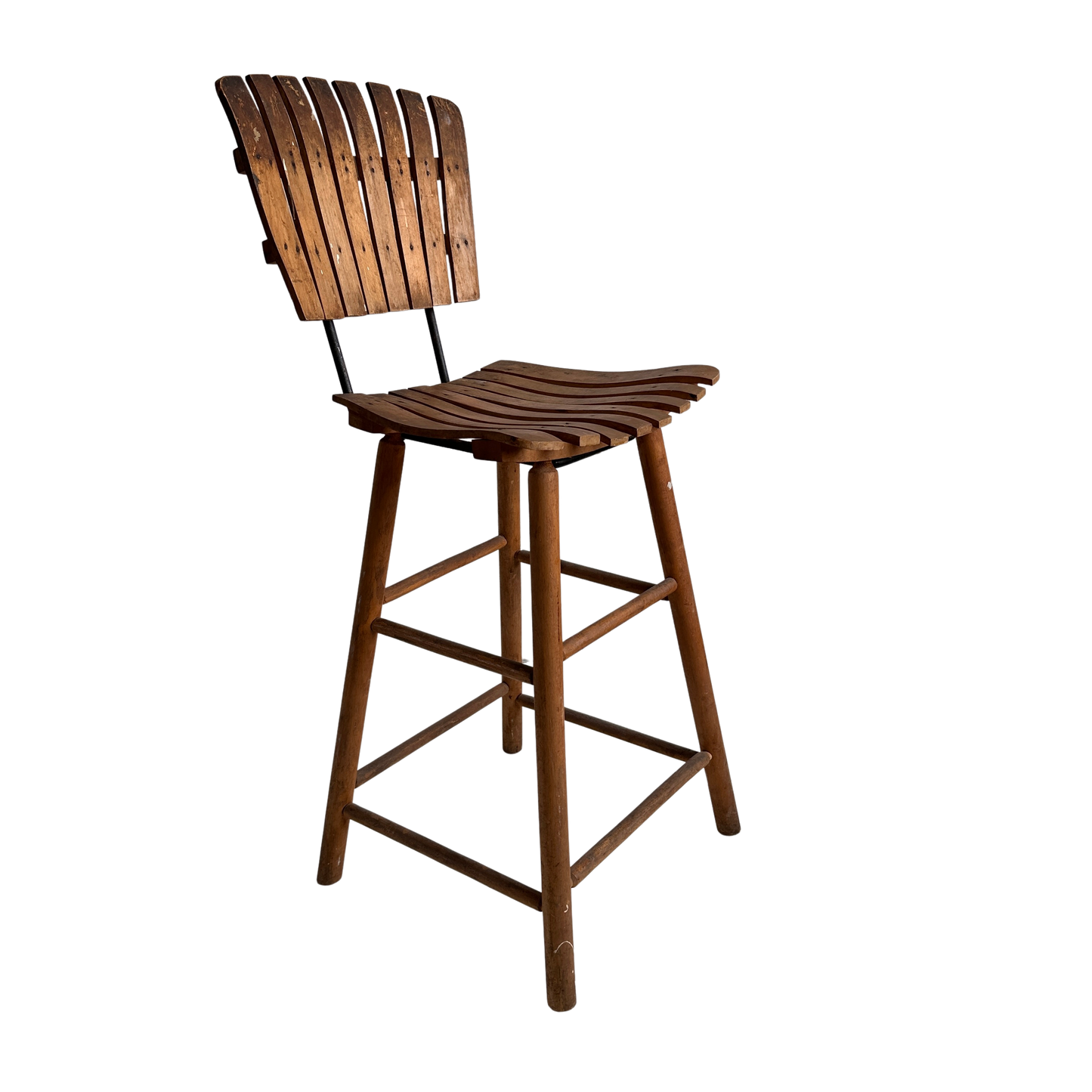 ST001 WOODEN UMANOFF STYLE SLAT STOOL