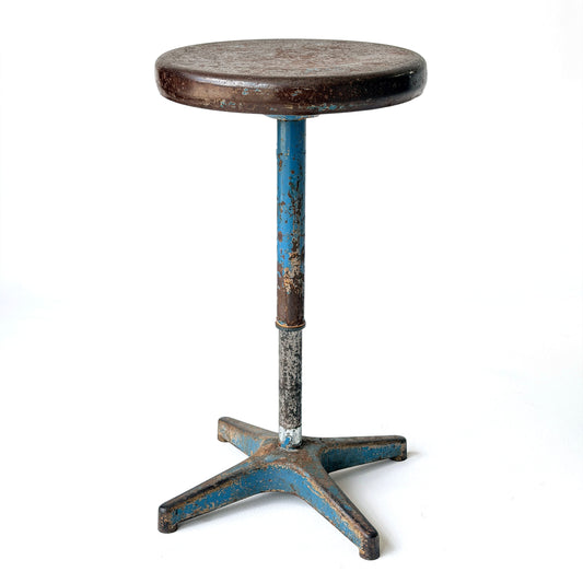 ST011 SWIVEL METAL BLUE STOOL