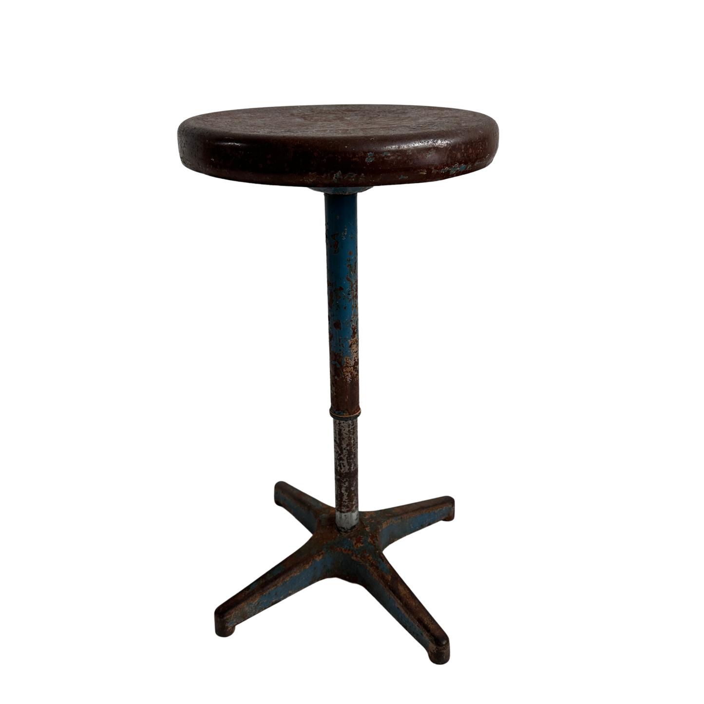 ST011 SWIVEL METAL BLUE STOOL