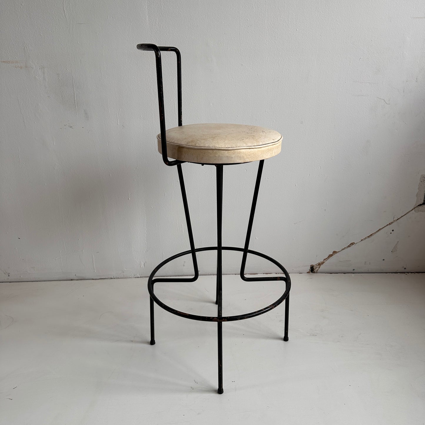 ST017 FRED WEINBERG IRON BAR STOOL