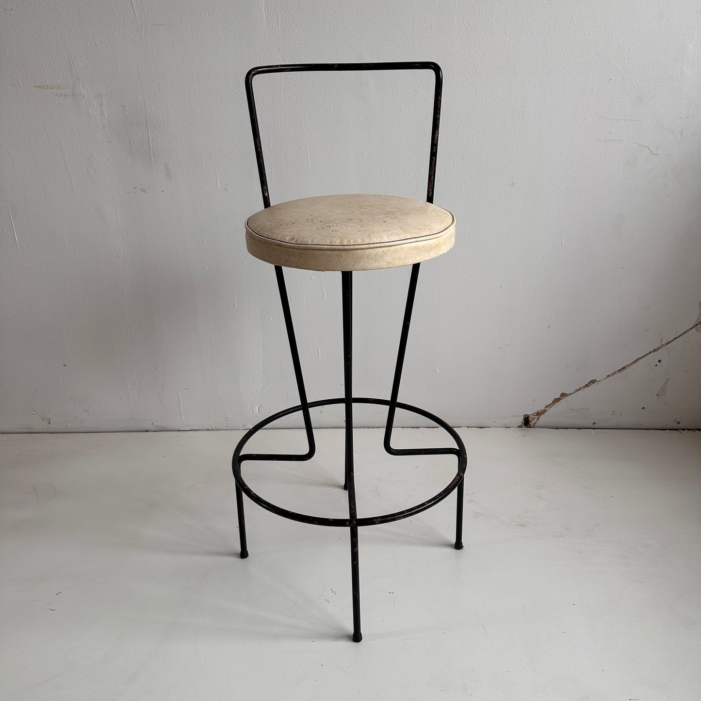 ST017 FRED WEINBERG IRON BAR STOOL