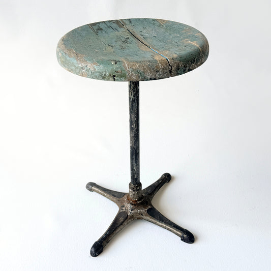 ST020 GREEN PATINA INDUSTRIAL SWIVEL STOOL