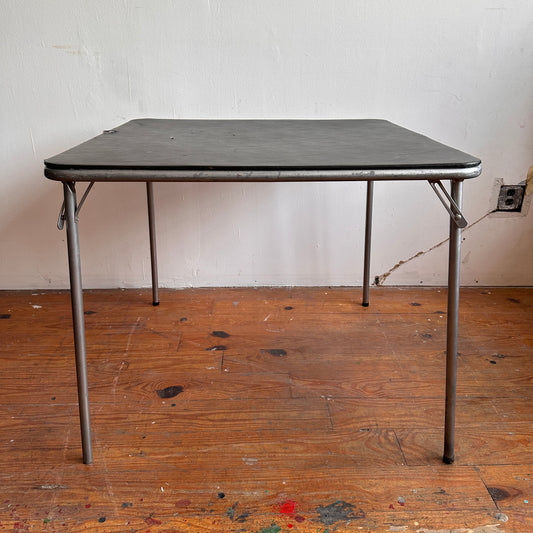 TB009 BLACK TOP FOLDING CARD TABLE