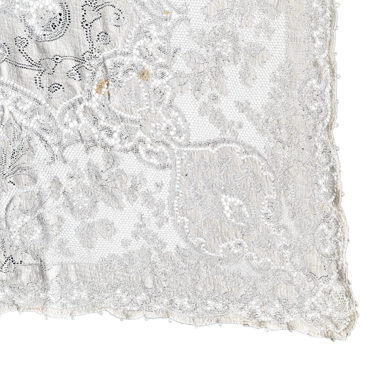 TL007 DISTRESSED FLORAL LACE TABLECLOTH