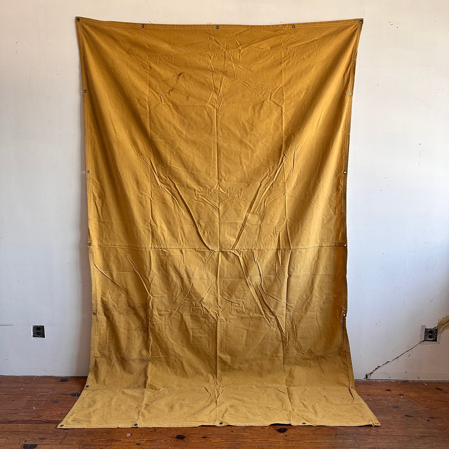 TP009 10' X 12' YELLOW CANVAS TARP