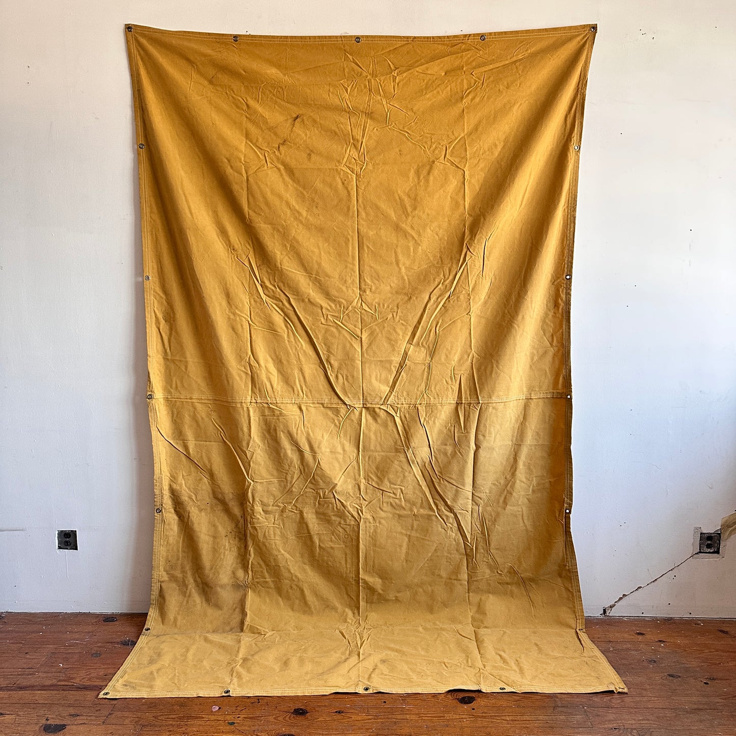 TP009 10' X 12' YELLOW CANVAS TARP