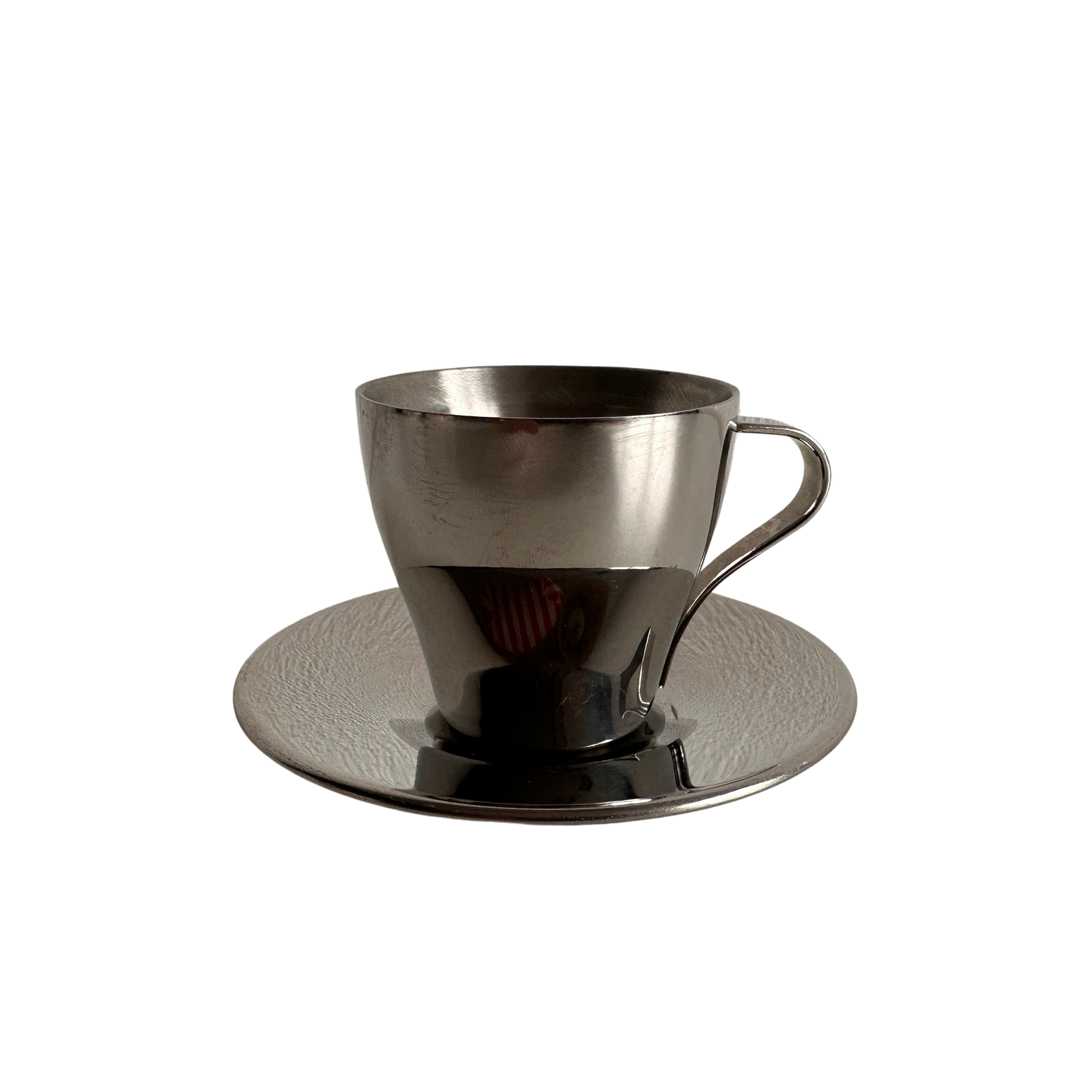 TT004 CHROME ESPRESSO CUP WITH SAUCER
