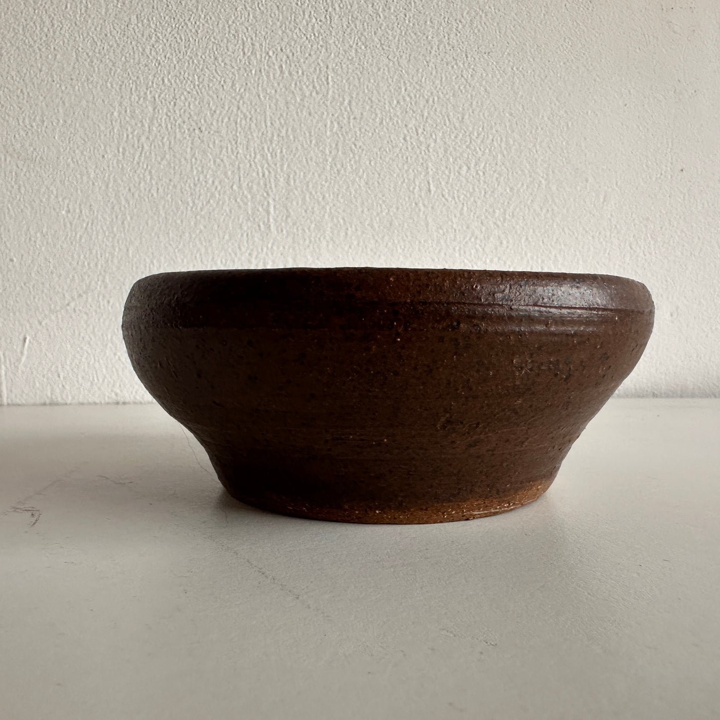 TT008 CERAMIC SPECKLED BLROWN GLAZED BOWL