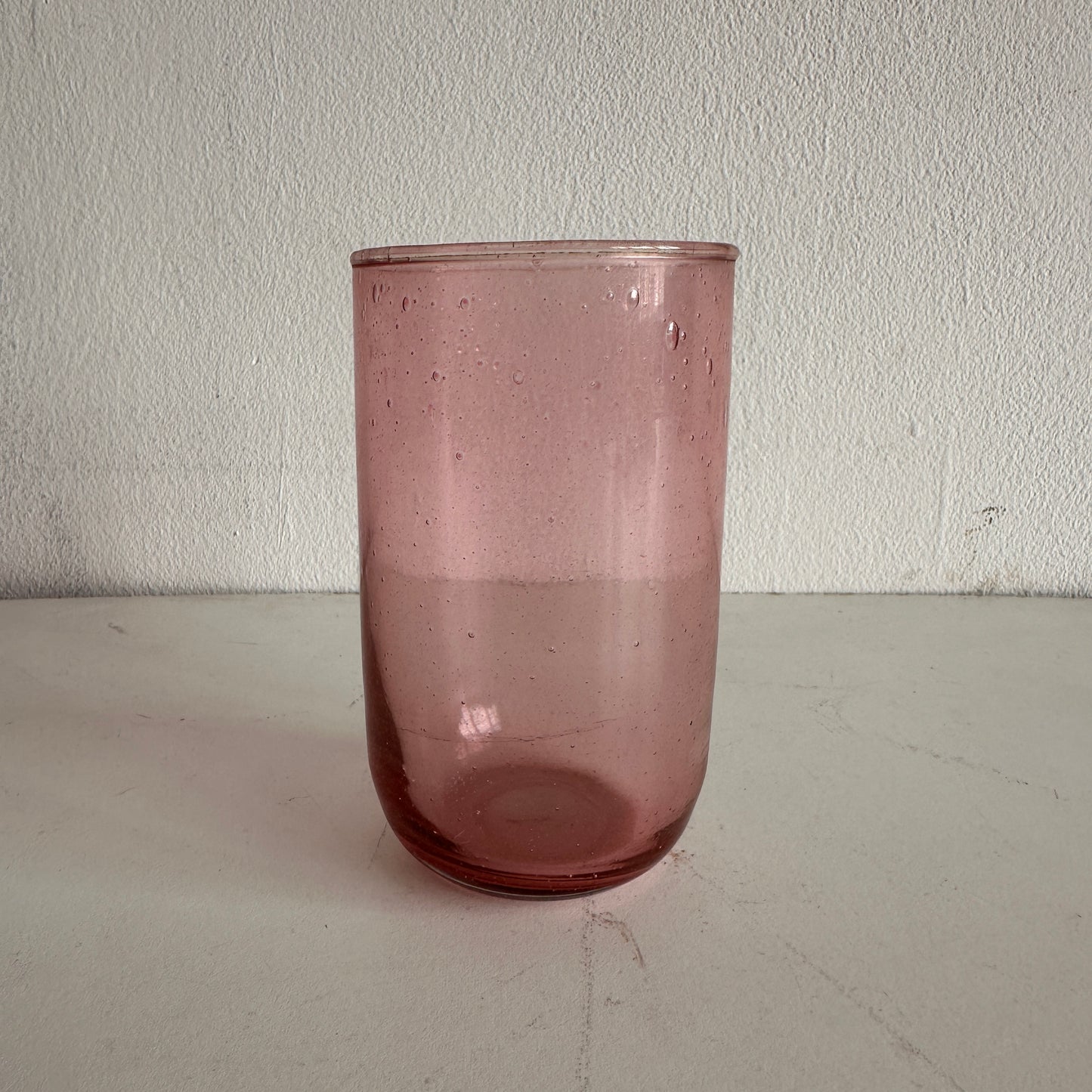 TT022 PINK BUBBLE GLASS
