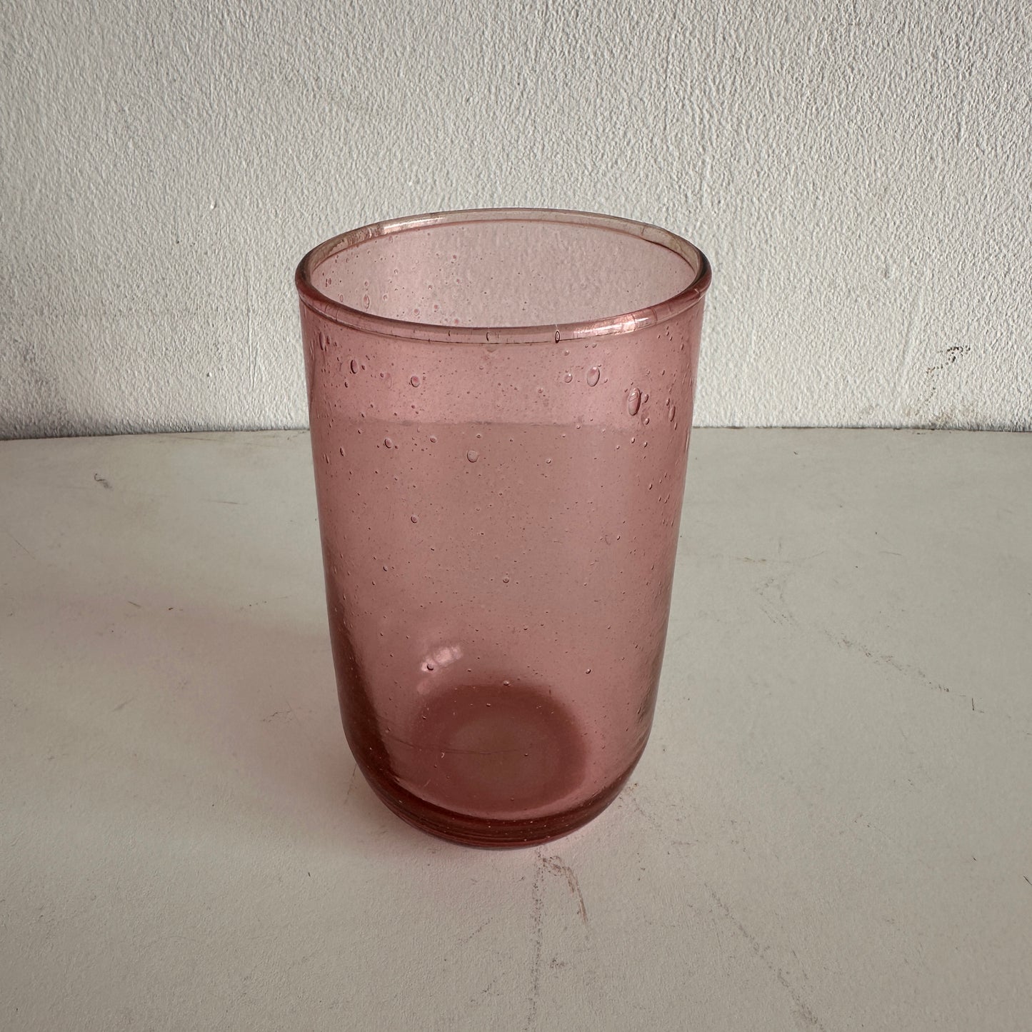 TT022 PINK BUBBLE GLASS