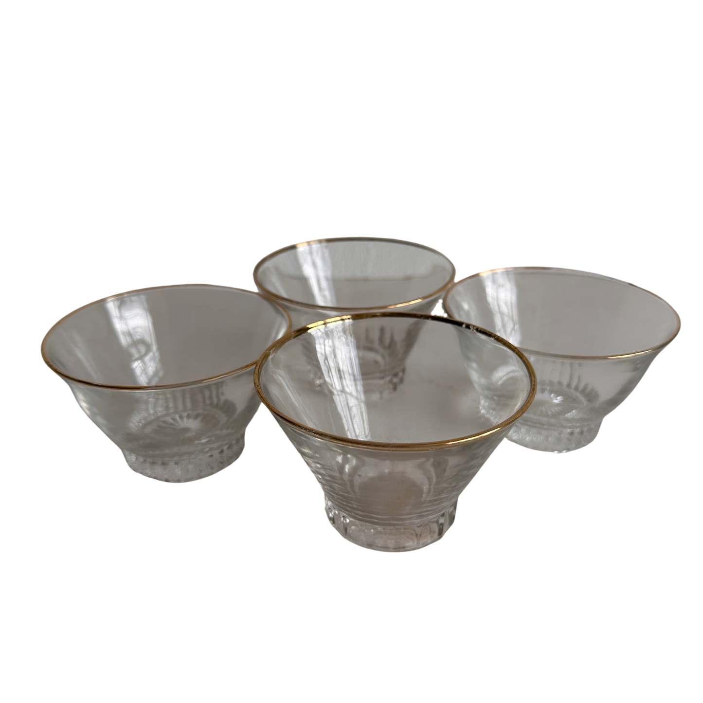 TT023 SET OF FOUR GOLD RIMMER INESSA TUMBLERS