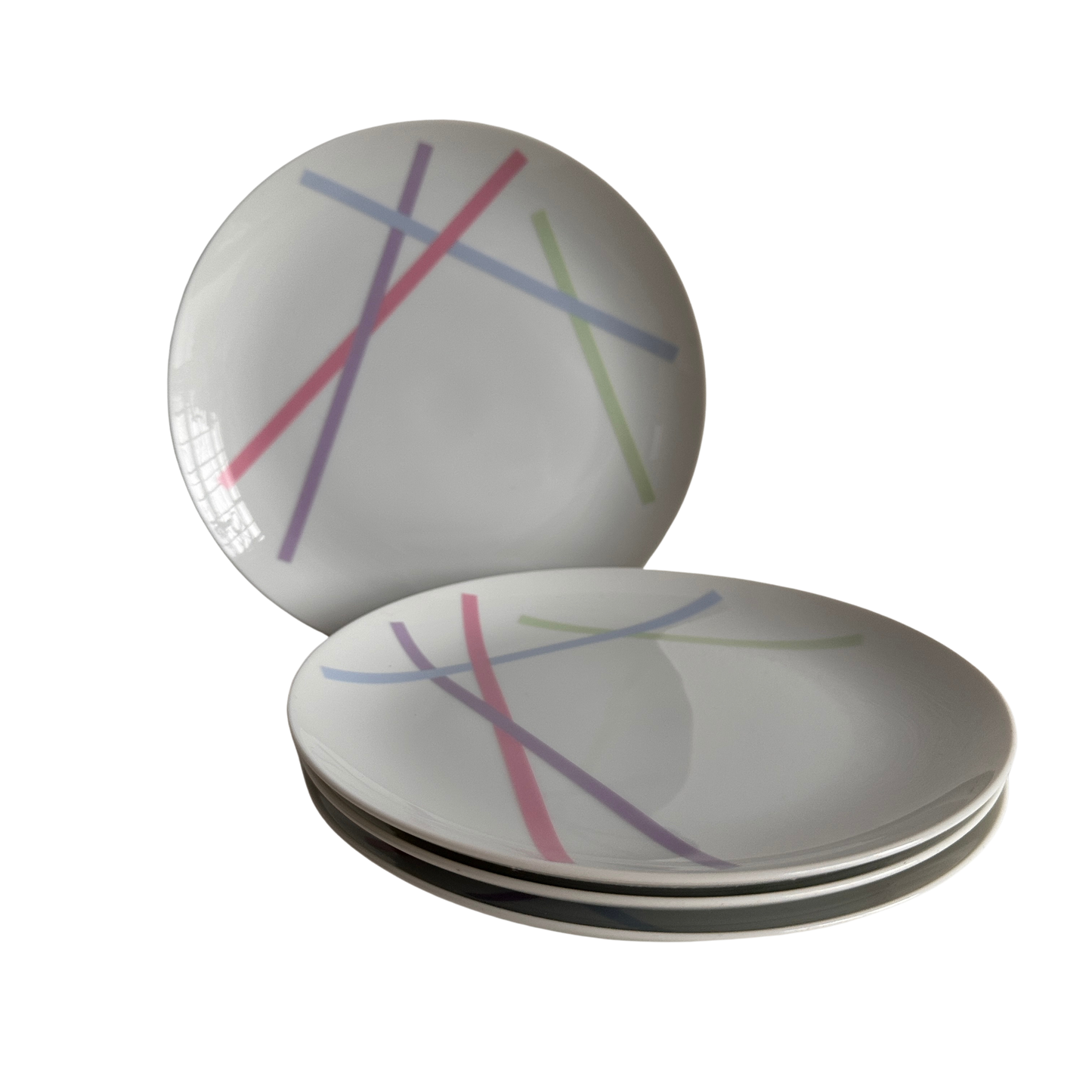TT066 80'S SET OF FOUR SMALL MIKASA JAPANESE CERAMIC PLATES (PART OF A LARGER SET)
