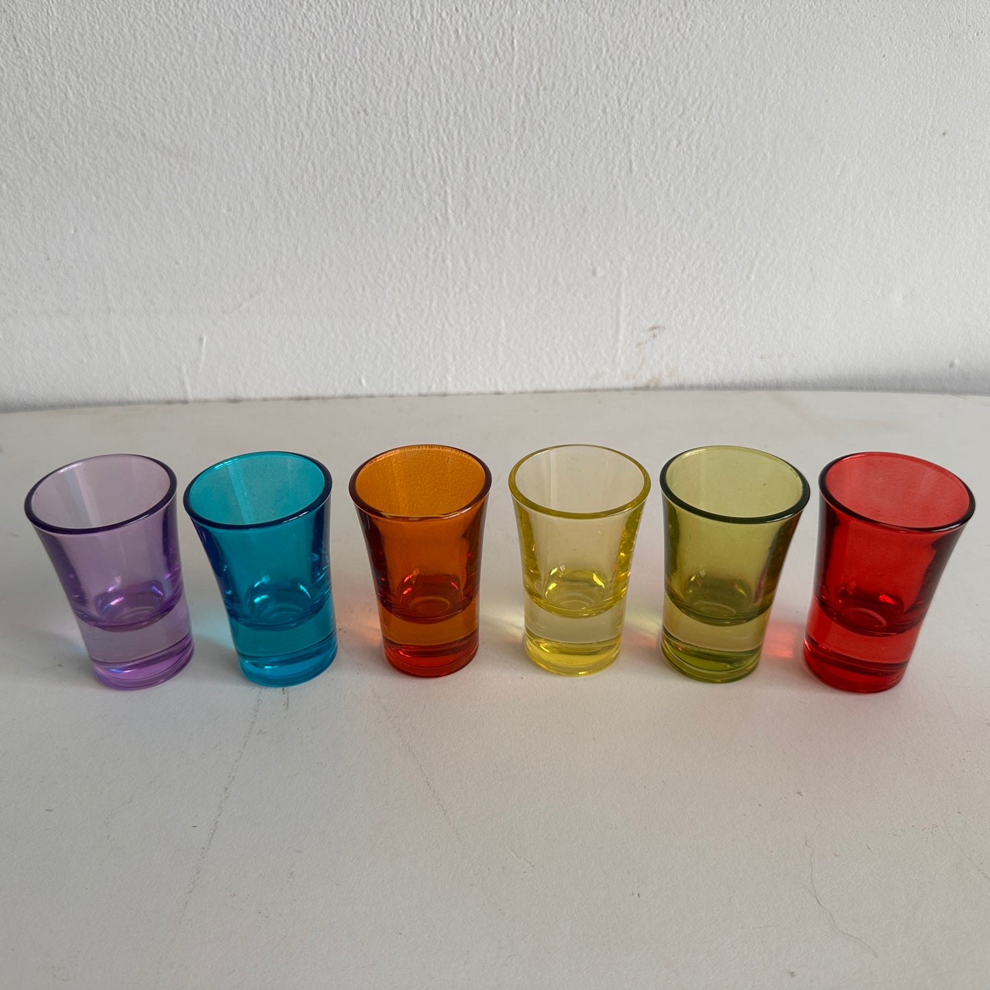 TT088 SET OF SIX RAINBOW SHOT GLASSES