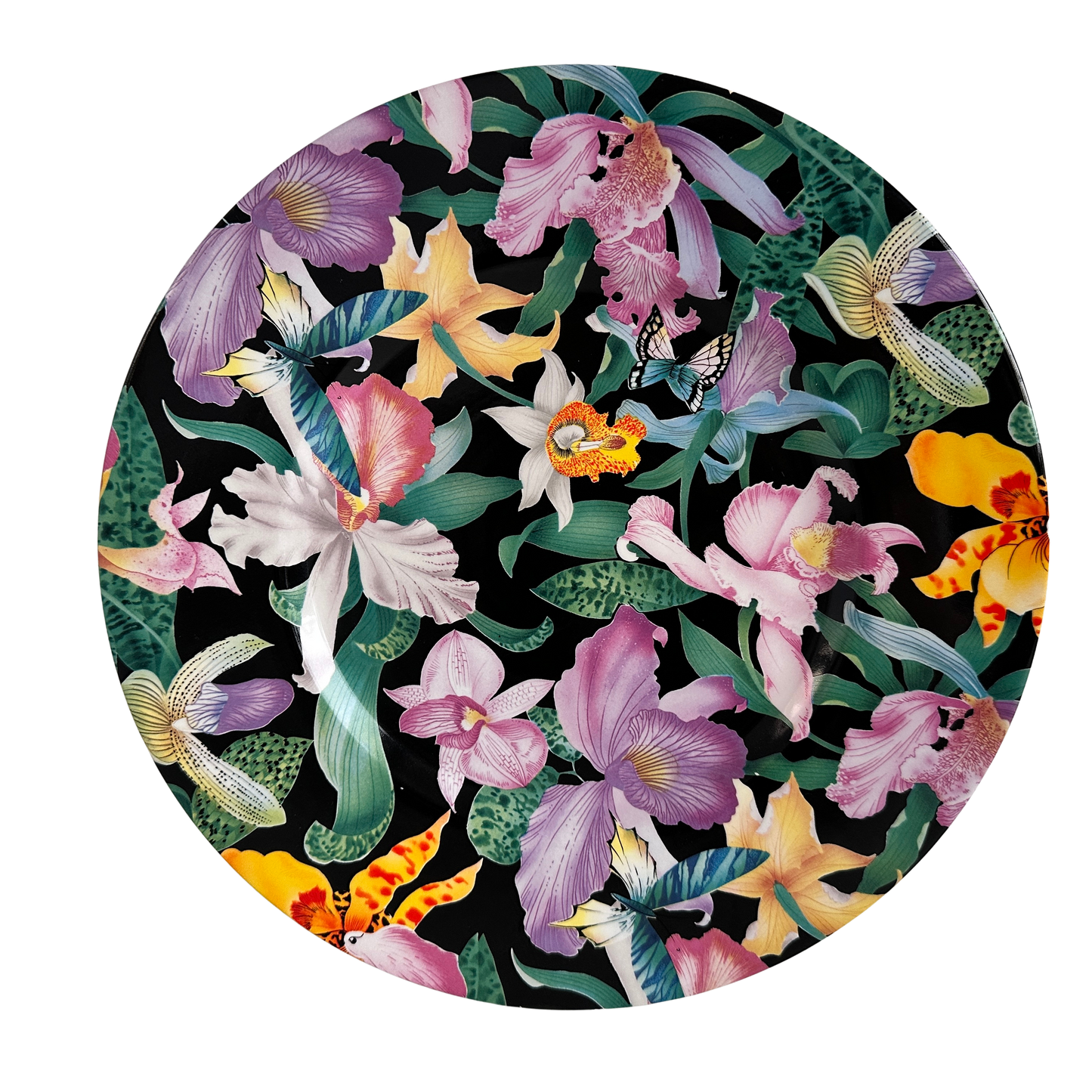 TT117 HAND PAINTED FLORAL PLATE