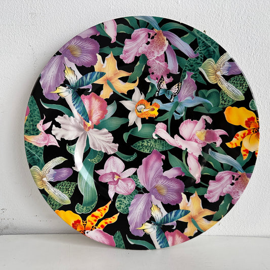 TT117 HAND PAINTED FLORAL PLATE