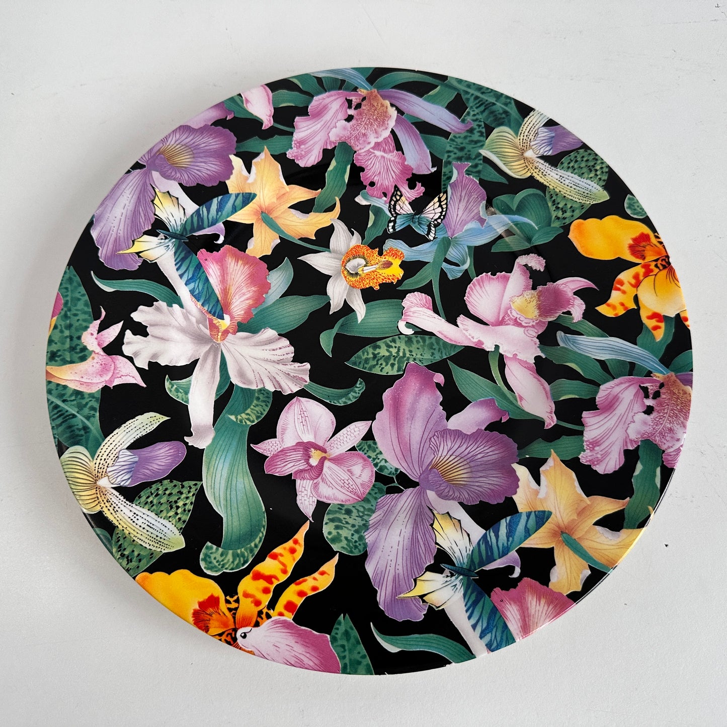 TT117 HAND PAINTED FLORAL PLATE
