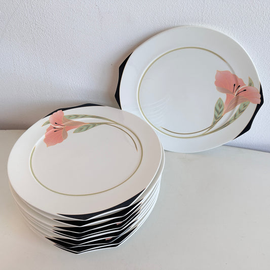 TT146 SET OF 10 IRIS DINNER PLATES