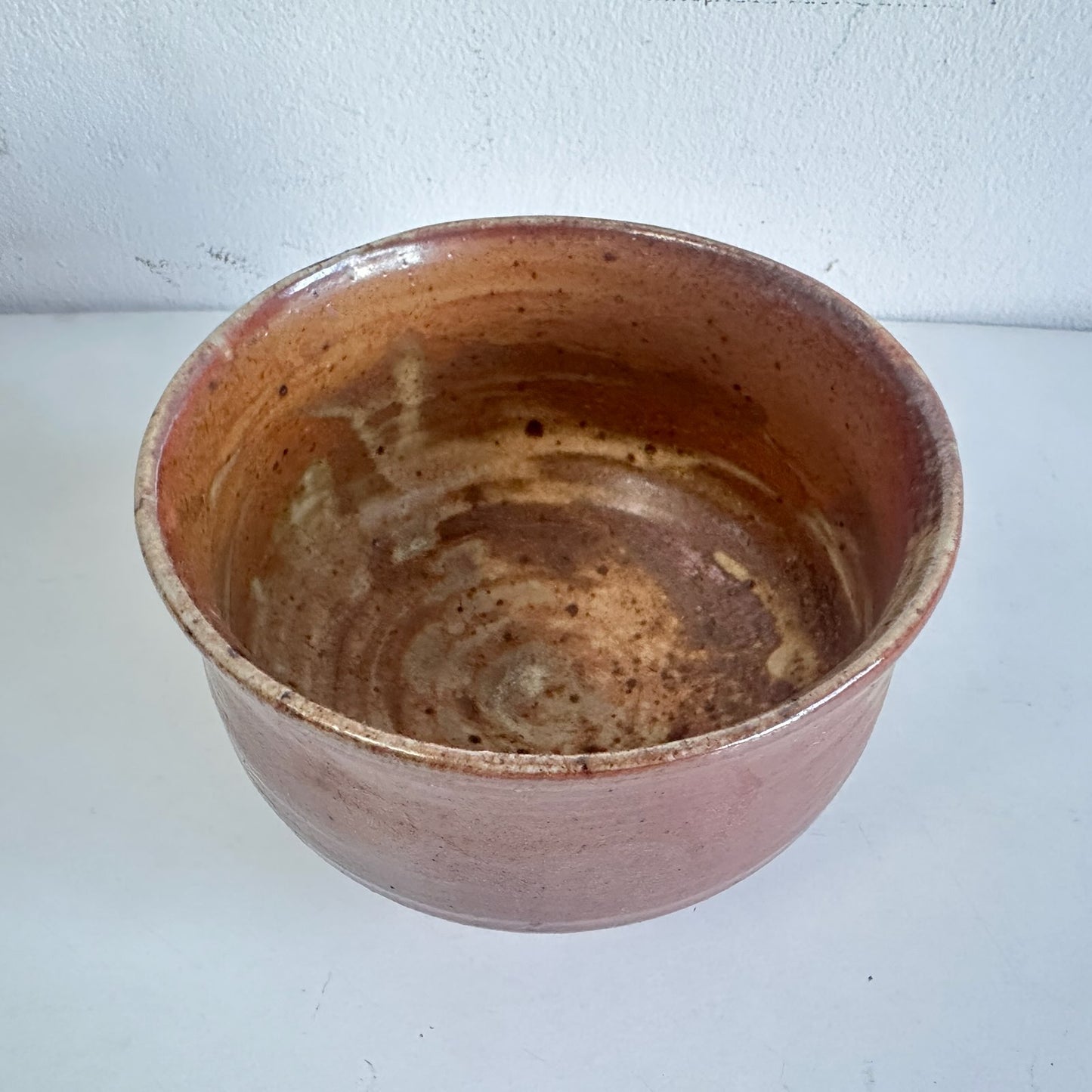 TT152 BROWN & TAN SWIRL CERAMIC BOWL
