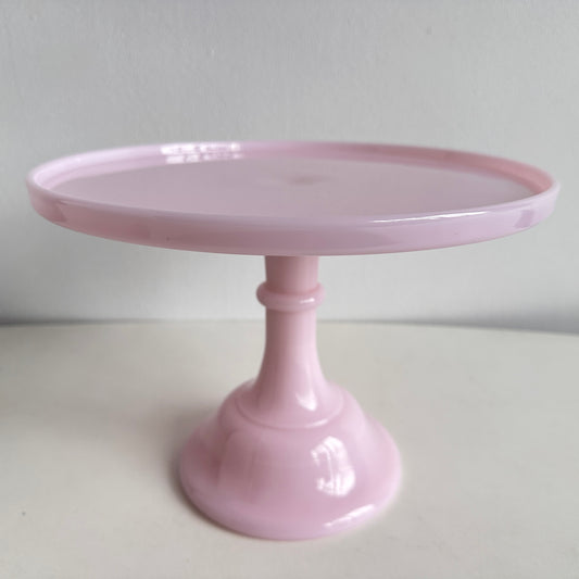 TT156 LARGE PINK GLASS CAKE STAND